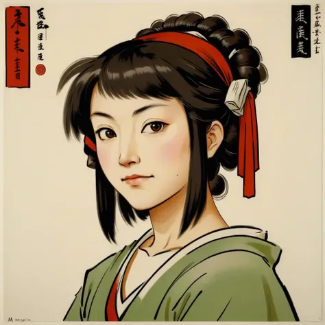 solo,1girl,portrait of (megumin),:3,female focus,ukiyoe, <lora:ukiyoe:0.65>
