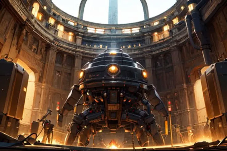 Realistic, Realism, (Masterpiece, Best Quality, High Quality, Highres:1.4), Detailed, Extremely Detailed, Ambient Soft Lighting, 4K,
(Science Fiction, Sci-Fi:1.2), (Generator:1.4),