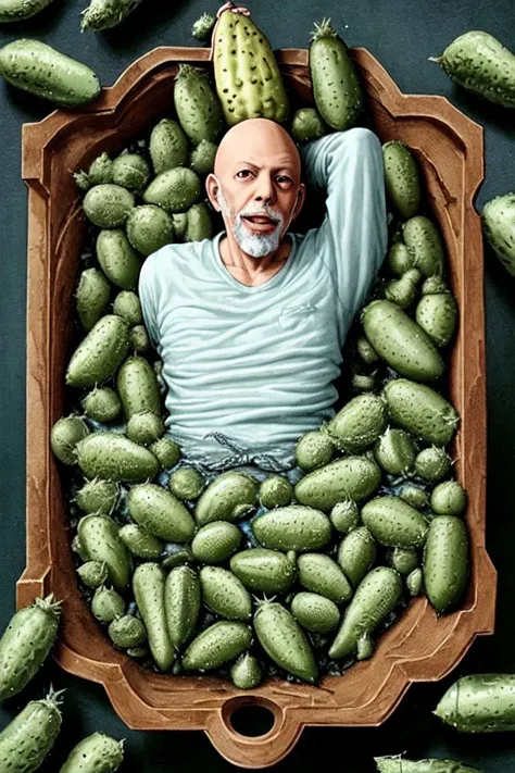 And Erick Avari broke the box and spread upon it the churned milk of the (pickle bush)