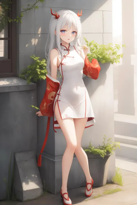 1girl, full body, nian, china dress, <lora:nian-000008:1>