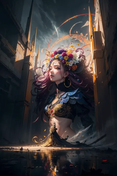(masterpiece:1.2), best quality,fantasy,
scenery,official art, unity 8k wallpaper, ultra detailed, beautiful and aesthetic, masterpiece, best quality, (zentangle, mandala, tangle, entangle), (fractal art:1.3) , 1girl, extremely detailed, dynamic angle, cowboyshot, the most beautiful form of chaos, elegant, a brutalist designed, vivid colours, romanticism, by james jean, roby dwi antono, ross tran, francis bacon, michal mraz, adrian ghenie, petra cortright, gerhard richter, takato yamamoto, ashley wood, atmospheric, ecstasy of musical notes, streaming musical notes visible,(HDR:1.4)
<lora:UE_20230717224732-000003:0.6>