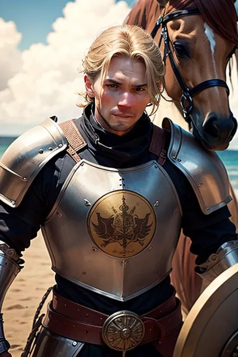 an awarded photography of Kurt Helborg - A noble and valiant knight of the Empire, with a striking crest on his shining plate armor., at Trade Winds: Prevailing easterly winds that blow from the horse latitudes toward the equator. , masterpiece, ultrasharp, depth of field and boekh, best quality, <lyco:GoodHands-beta2:1.0>