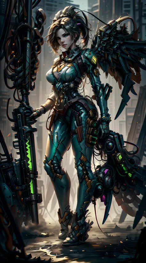 Centered,Full body shot,Not safe for work, full body potrait of a photorealistic Mercy from Overwatch2, ultra detailed shot, full body potrait, <lora:Gundam girl_20230712160146:0.7> <lora:more_details:0.4> <lora:ToxicPunkAI:0.9>,toxicpunkai, <lora:add_detail:0.5>