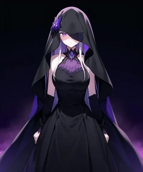 <lora:Satella:0.8>, Satella, 1girl, solo, aura, veil, purple_eyes,