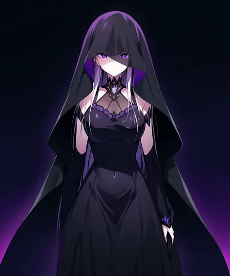<lora:Satella:1>, Satella, 1girl, solo, aura, veil, purple_eyes,