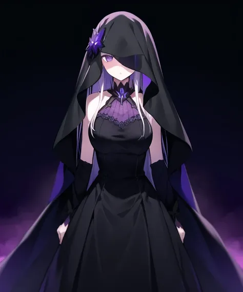 <lora:Satella:0.8>, Satella, 1girl, solo, aura, veil, purple_eyes,