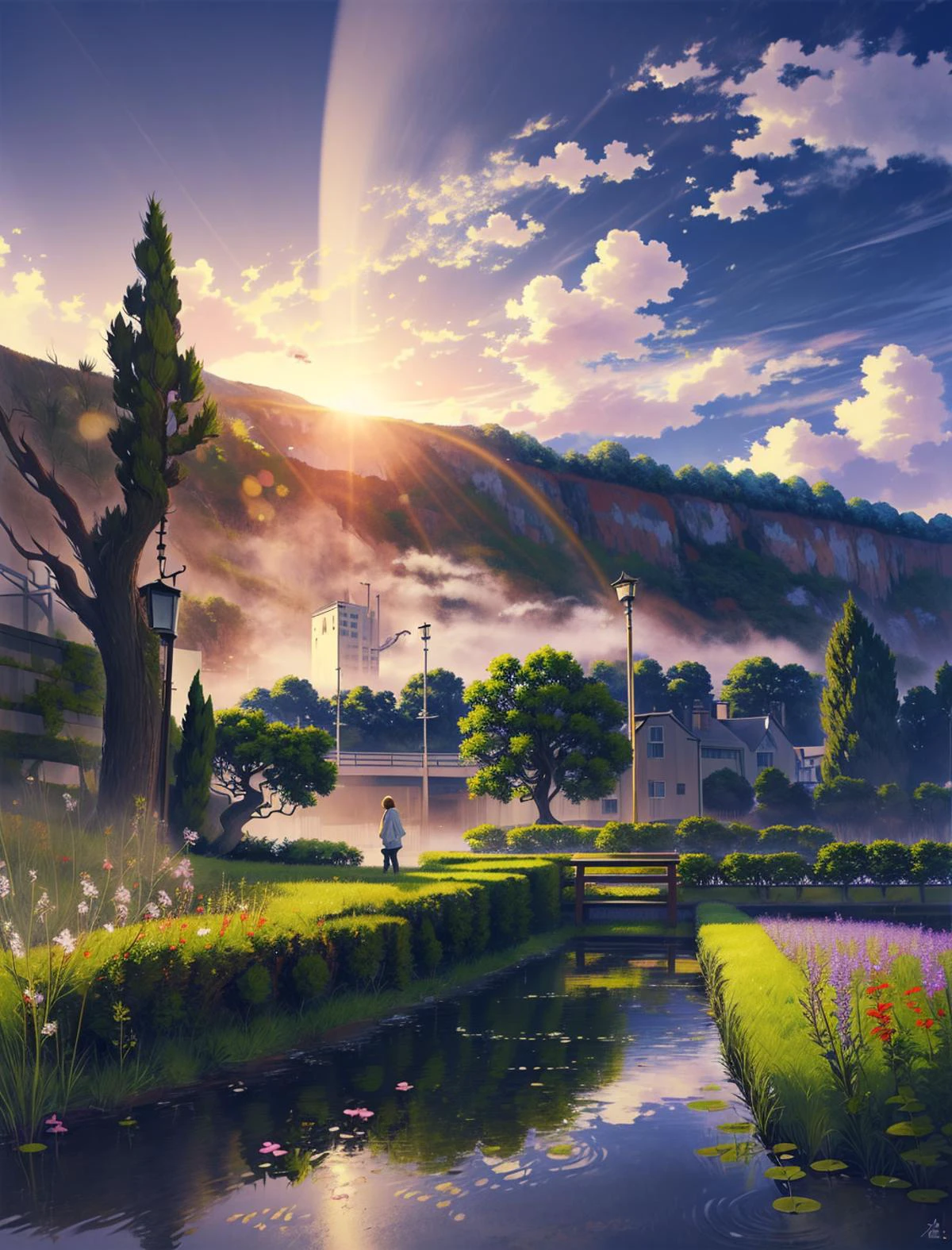 ((masterpiece:1.4,best quality)), beautiful scenery, outdoors, morning sun, large green meadow, serene, misty, tall grass,wallpaper, highly detailed, 4k, mocha style, raikoart, vincent van gogh, <lora:mocha style:0.8>
