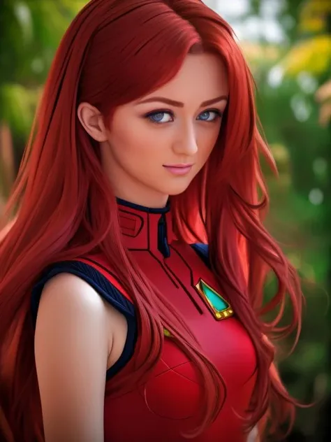 ((SFW)),
(best quality, masterpiece, colorful, dynamic angle, highest detailed), (Karlie Montana), upper body photo, fashion photography of cute red long hair girl (Asuka Langley), dressing high detailed Evangelion red suit (high resolution textures), in dynamic pose, bokeh, (intricate details, hyperdetailed:1.15), detailed, sunlight passing through hair, colorful art background, (official art, extreme detailed, highest detailed)
<lora:Karlie_Montana:0.8>