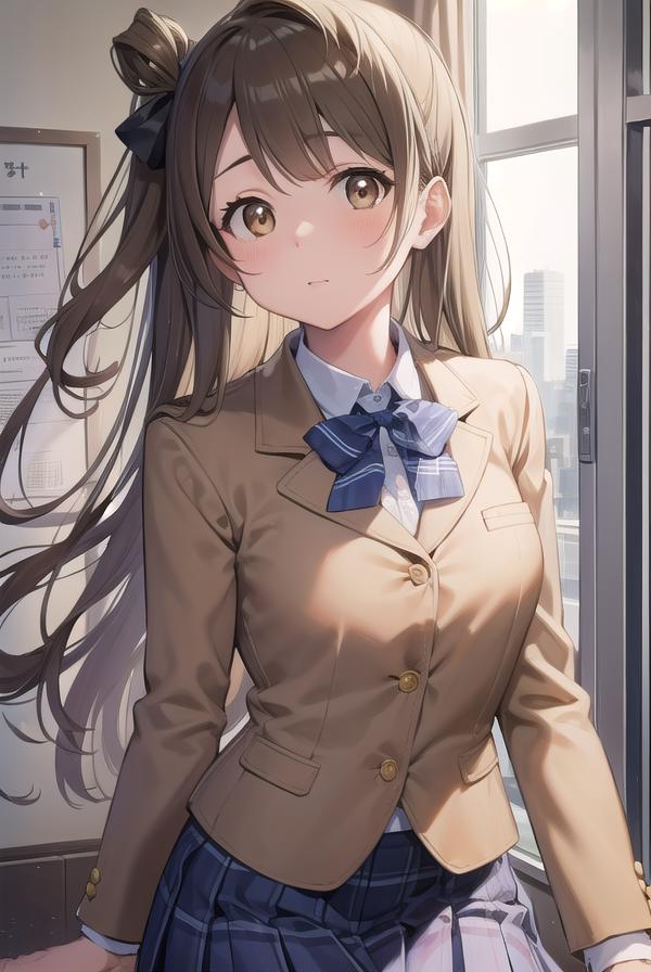 Anime girl in school uniform standing in front of a window - SeaArt AI