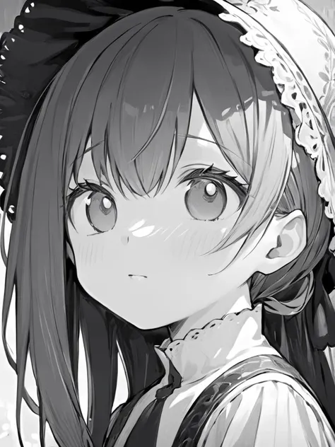 very Huge tits, nipples, gray hair, long hair, ((nude)), cleavage, manga, hat, closed mouth, upperbody, clear background, neval,