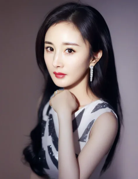 伤å¦-æ¨å¹, Chinese girls, masterpiece, best quality, 1girl, solo, realistic, earrings, black hair, jewelry, portrait, looking at viewer, parted lips, lips, close-up, black eyes, long hair, brown eyes, <lora:aki-000060:1>