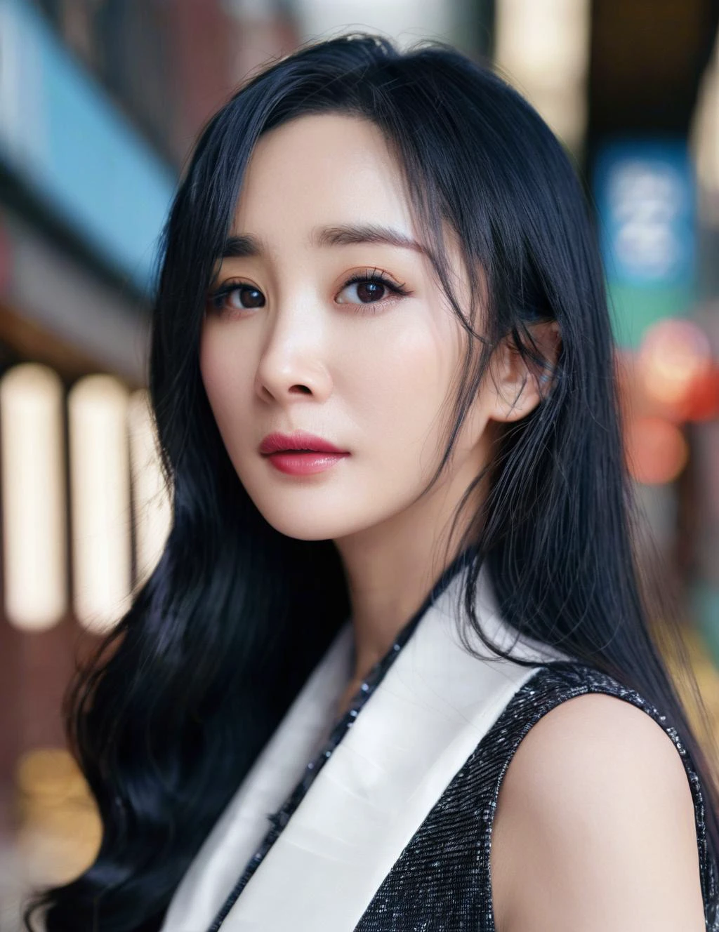 伤å¦-æ¨å¹,yangmi,1girl portrait,Chinese girls,beauty face,solo, black hair,realistic,
perfect breasts, looking at viewer, parted lips, lips, close-up, black eyes, long hair,
photography, highly detailed, sharp focus, trending on artstation, studio photo, intricate details, highly detailed, by greg rutkowski, <lora:æ¨å¹60:1>