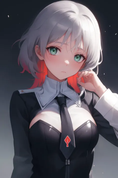 Sanya, grey hair, green eyes, Military Uniform, Necktie, Pantyhose, sexy pose,
(masterpiece, best quality;1), extremely detailed ,ultra detailed, 1girl, solo , :< ,
(85mm),light particles, lighting, (highly detailed:1.2),(detailed face:1.2), (gradients), sfw, colorful, detailed eyes,
(detailed background), detailed landscape, airbase,
<lora:Sanya:0.95>