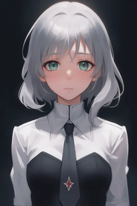 Sanya, grey hair, green eyes, Military Uniform, Necktie, Pantyhose, sexy pose, 
(masterpiece, best quality;1), extremely detailed ,ultra detailed, 1girl, solo , :< ,
(85mm),light particles, lighting, (highly detailed:1.2),(detailed face:1.2), (gradients), sfw, colorful, detailed eyes,
(detailed background), detailed landscape, airbase, 
 <lora:Sanya:0.95>