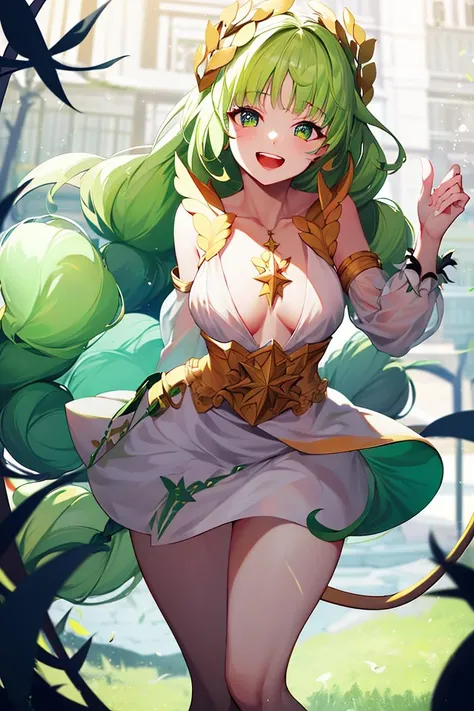 ((masterpiece, best quality)), absurdres,
<lora:Flora_AFK:0.8> Flora_AFK, smiling, 
cinematic composition, dynamic pose