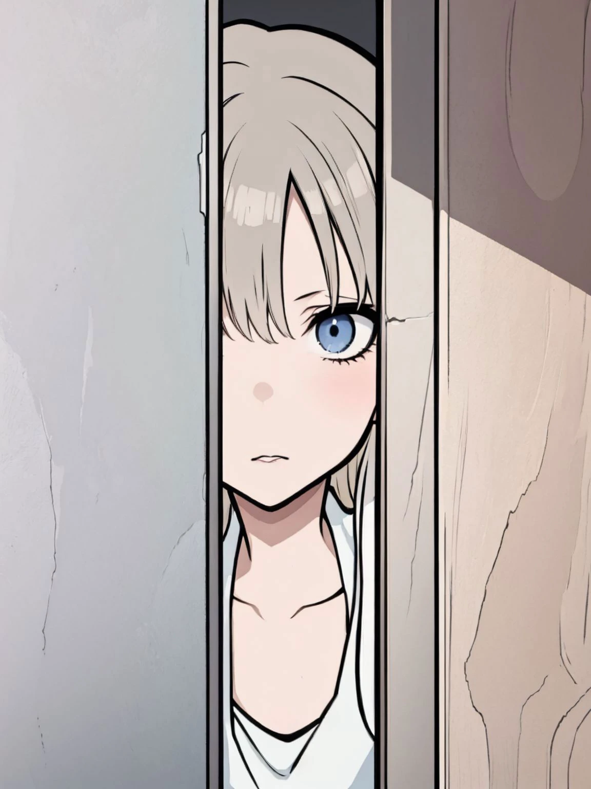 peeking,