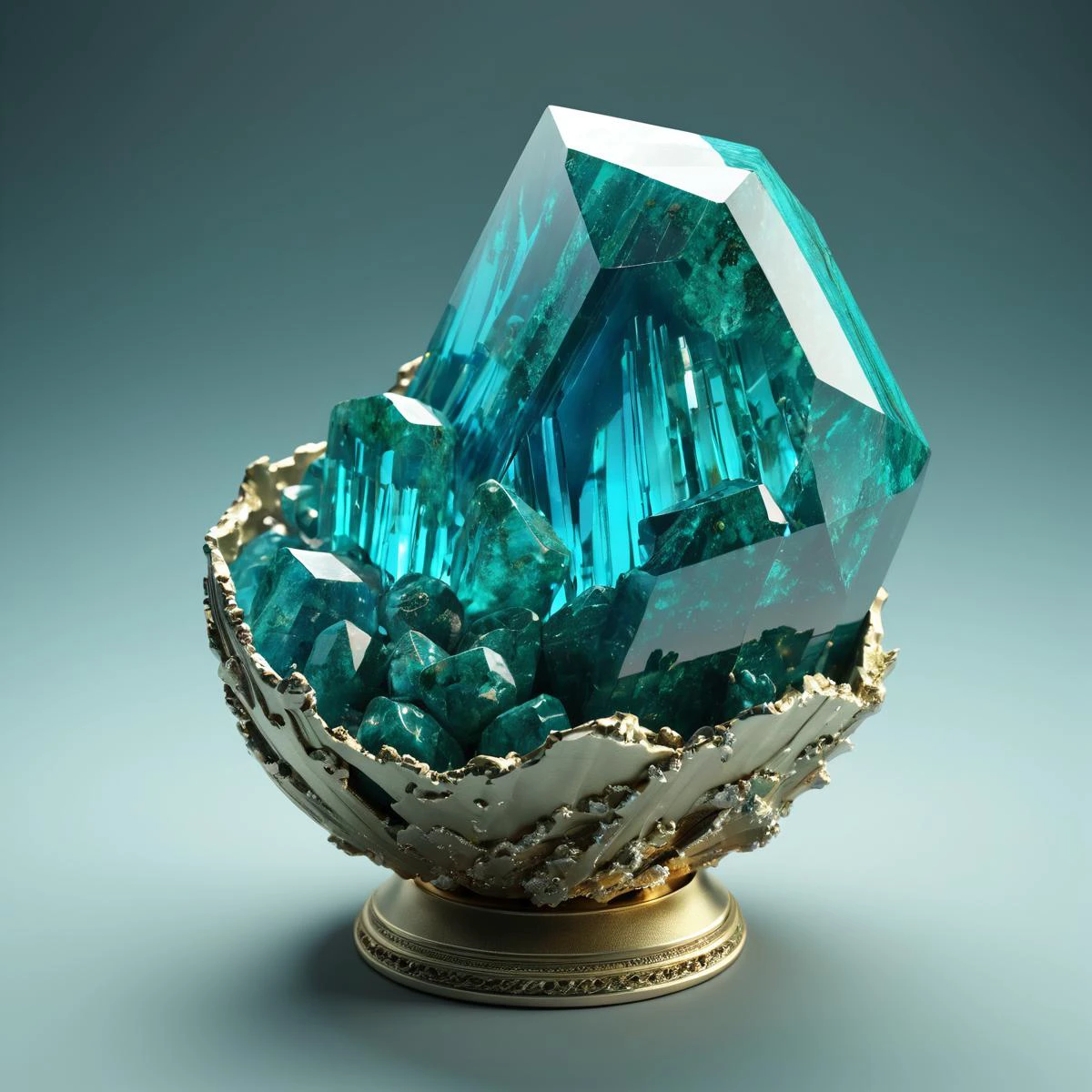 professional 3d model Chrysocolla crystal
. octane render, highly detailed, volumetric, dramatic lighting