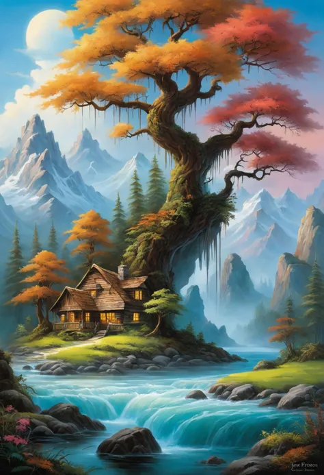 a fantasy lanscape by joe fenton and bob ross