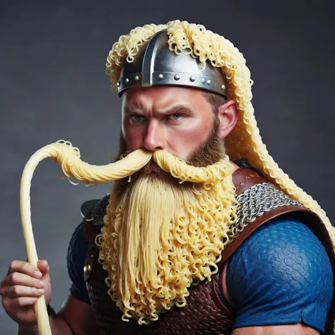 a viking with a noodle beard<lora:sendnoodles-sdxl-adam-e:1>
