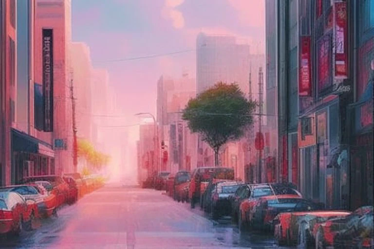 Extremely detailed scene, Downtown Minneapolis, city , sun rays, summertime, somewhat cloudy, day time,detailed cinematic, semi realistic photographic style, art by artgerm, vapodusk1, phtdzk1, BgAniDusk