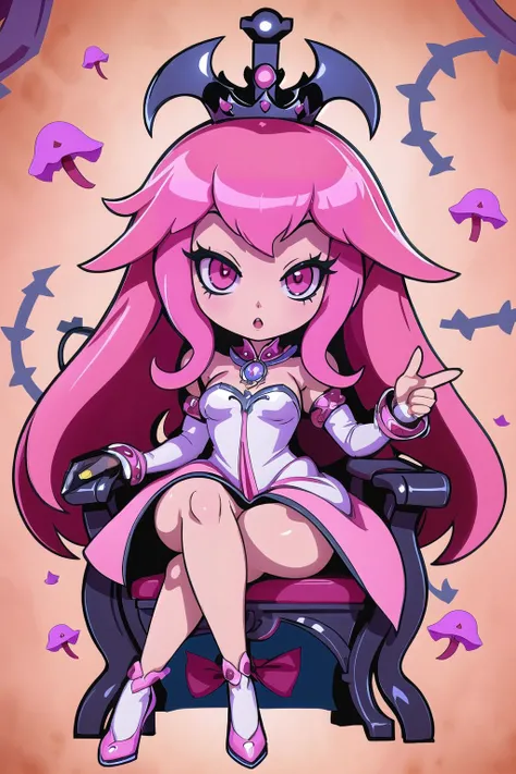 cute,(kawaii:1.4),(chibi:1), (full body:1.2), (masterpiece, best_quality, ultra-detailed, immaculate:1.3), epic, illustration, 1girl, (full body:1.3), evil queen, (very high collar:1.3),(makeup:1),(flowing dress:1.3), claws, korean, (Throne of bones,Thorny vines:1.3),In an eerie, echo-filled cavern, in a streamline moderne village, bombshell hair, deep crimson hair, hair rings,Senegalese Twists, star hands<lyco:EnvyCuteMix15:1>