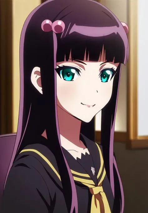 1 Female,High definition,high resolution,Ultra-realistic,8K, CC, 1girl, black hair,large hair, purple eyes,European,sexy,Upper body close-up,Photographed from the front,Dynamic Angles,nurse costume,nurse cap,blush, huge tits, nipples ,show  tits