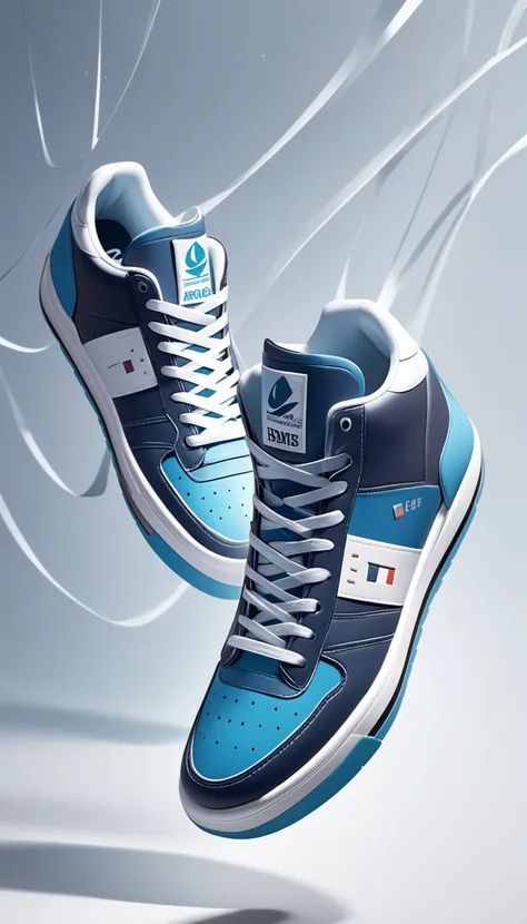 advertising poster style sneaker, professional, modern, product-focused, commercial, eye-catching, highly detailed