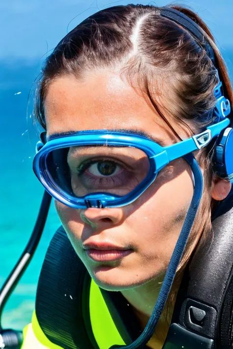 <lora:real_cyclops_v3.0_fp16:1>, realistic photo of a cyclops woman, wearing a scuba mask, diving, looking at the camera, (sharp focus, highly detailed, 4k, 8k, best quality, masterpiece, ultra highres:1)
