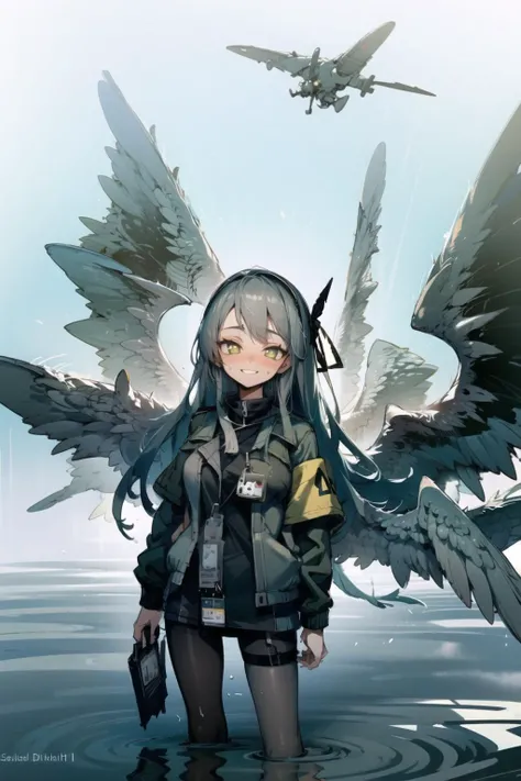 Seraphim,reflection,origin, 1girl,long hair, solo, id card, long hair, star-shaped pupils, smile,looking at viewer, green jacket, shirt, pantyhose, open jacket,sweat,smile,blush, cowboy shot,
<lora:UMP40-pynoise-000011:0.9> <lora:Seraphim-LOHA-000010:1>