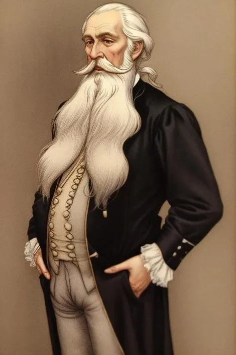 <lora:Golden Age:1>, goldenage, an old stern gentleman, beard