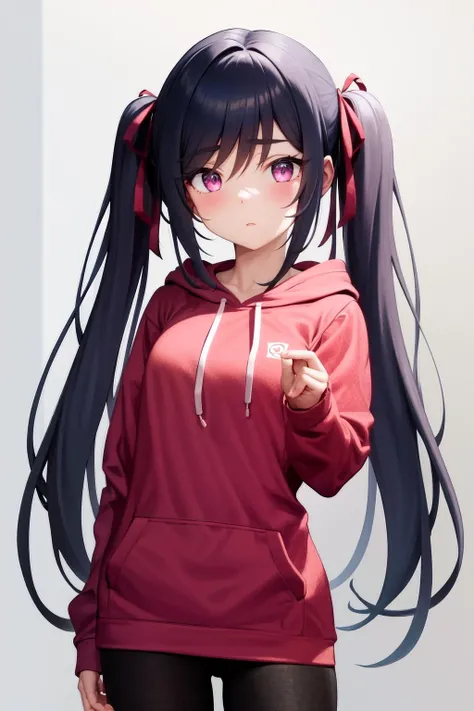 masterpiece, best quality, highres, 1girl zenovia marden twintails hair ribbon <lora:zenovia_marden_no_outfit_backup:1> hoodie