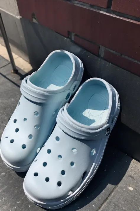 crocs,shoes,<lora:crocs:0.8>