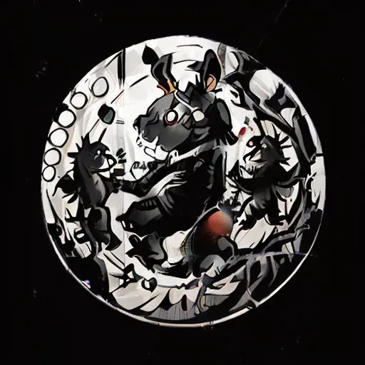 (bubble), planet, lineart, silhouette, black background, a rabbit in the circle, <lora:gameIcon_v10:1>