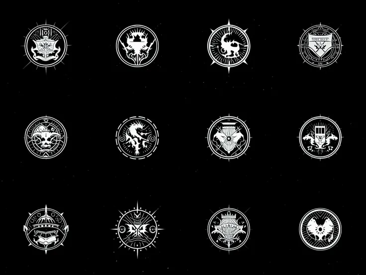 planet,bubble,shooting_star,magic_circle,monochrome, transparent_background,black_background, silhouette, lineart,silhouette,lineart,silhouette, <lora:yu:1>