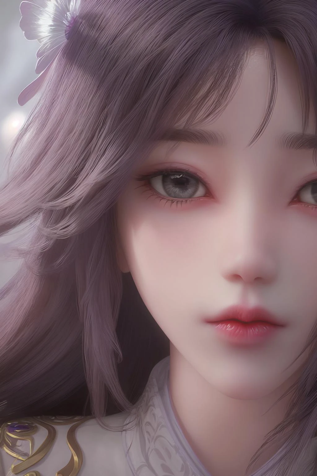 <lora:ZWyunxi:1>,yunxi,1girl,solo,portrait,realistic,lips,injury,closed mouth,purple hair,long hair,blurry,looking away,nose,blurry background,looking to the side,blood,bangs,black hair,close-up,black eyes,
<lora:Detail Tweaker LoRA (ç»èè°æ´):0.4>,, best quality , masterpiece, illustration, an extremely delicate and beautiful, extremely detailed ,CG,unity,8k wallpaper, Amazing, finely detail, masterpiece, best quality,official art,extremely detailed CG unity 8k wallpaper,absurdres, incredibly absurdres, huge filesize , ultra-detailed, highres, extremely detailed,beautiful detailed girl, extremely detailed eyes and face, beautiful detailed eyes,light on face,