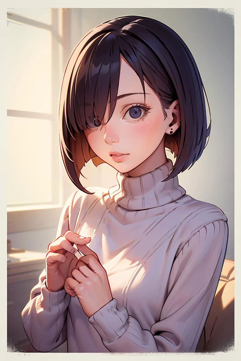 (masterpiece, best quality), 1girl, <lora:fiona_frost:1> fiona_frost, sweater, earrings