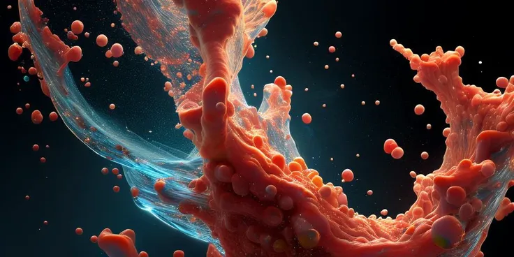 ( HyperFluid:0.3) inside the cell, biochemical engineering visualization