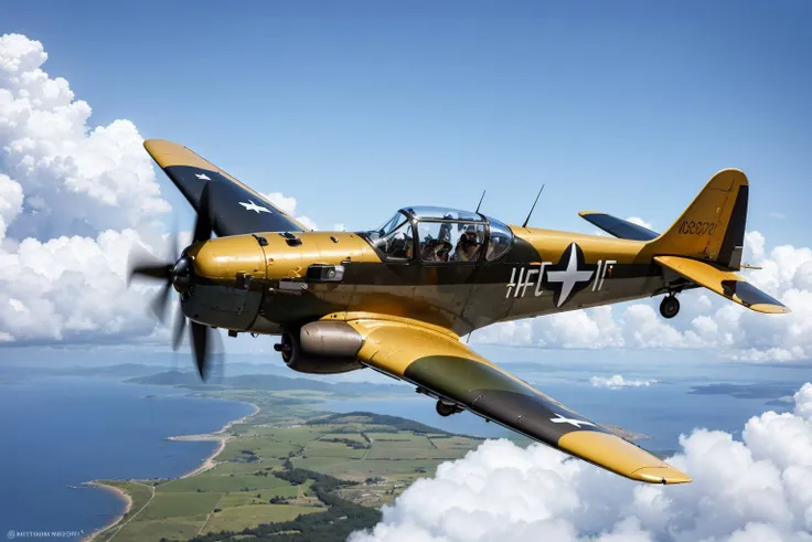 (masterpiece, best quality:1.2), ultra-detailed, small plane flying, (Realistic:1.2), WarPlane <lora:EdobWarPlanes_v1.0:0.5> view from top