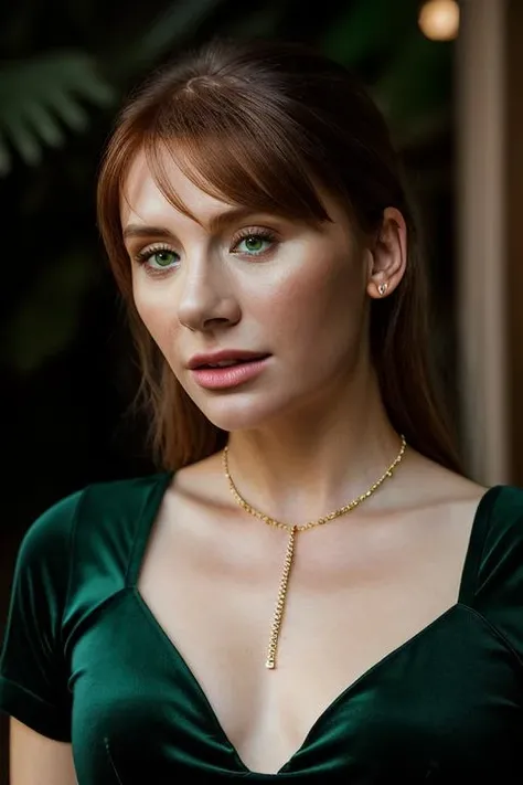 portrait of a beautiful stately woman, wearing large gemstone necklace, crystal brooch, plain wool gown, [Victoria Beckham],[[KateBeckinsale]],[[[Jenna Coleman]]],[[[Tricia Helfer]]], green eyes, turtleneck, ((brooch))
