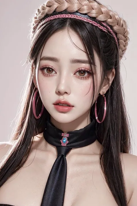 (Gyeongsan:1.5), a closeup, ​masterpiece, top-quality, Raw foto, Photorealsitic, faces, unbelievable Ridiculous, beautiful a girl, cute little, shorth hair, depth of fields, hight resolution, ultra-detailliert, finely detail, ighly detailed, extremely detailed eye and face, Sharp pupils, Realistic pupils, foco nítido, Cinematic lighting,Gothic lolita、Menhera、Luxury、thin、breasts are small、1girl, Beautie、Beautuful Women、ren、kawaii、glares、Eyebrows are visible、short bangs、Dripping、colourfull、pop music、Full of piercings、Full of tattoos、Body Paint、Sprinkle paint、chibi,Slender narrow eyes。fine-grained fair skin。Plump cheeks。Long black hair with a smooth sheen。the body shape is slender。smaller face。A small nose with a nasal muscle。Gentle mouth。long lashes。lower eyelashes。