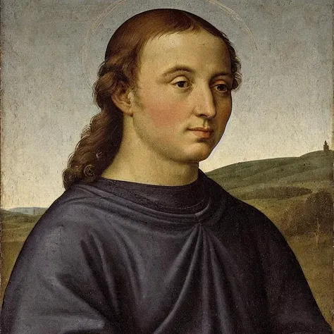 <lora:Raphael_HighRenaissance_VII:0.5>, saint_raphael_vii, portrait, manastery