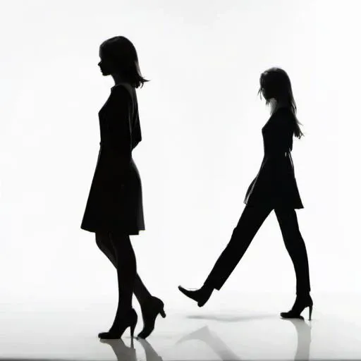 Silhouette style . High contrast, minimalistic, black and white, stark, dramatic