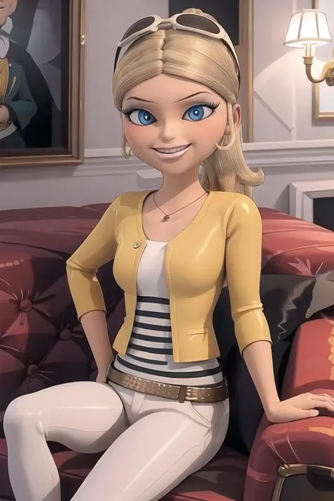 (8k, RAW photo, best quality, masterpiece:1.2), (intricate details), highres, perfect eyes, perfect face, perfect lighting, beautiful, (masterpiece:1.2), (best quality:1.2), 1girl, solo, chloe, blue eyes, blonde,  skinny, sitting on sofa, nude body, spread legs, small breasts, pussy, pussy juice, pissing, shy, saliva 