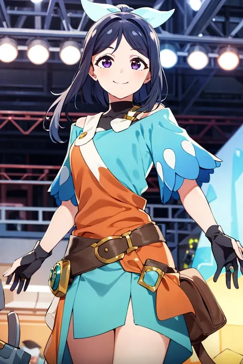 ((masterpiece,best quality)), absurdres,
<lora:Kanan_Genjitsu_no_Yohane:0.7>, Kanan_Genjitsu_no_Yohane,
solo, smiling, looking at viewer, cowboy shot,
cinematic composition, dynamic pose,