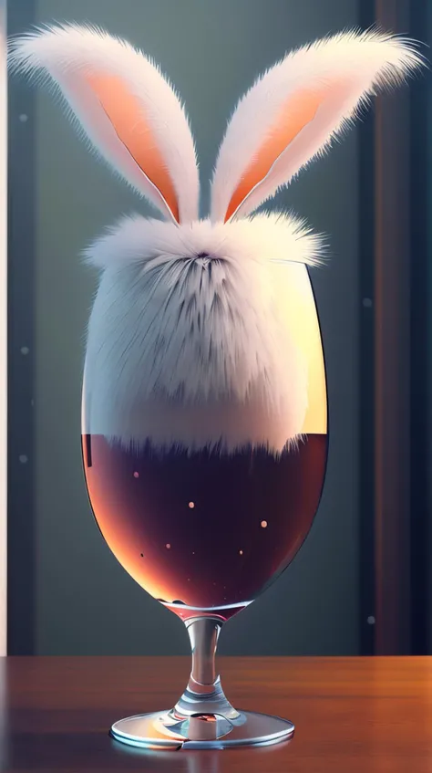 bunnytech wine glass fluffy scifi <lora:BunnyTech-20:1>