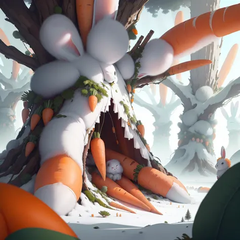 <lora:BunnyTech-20:1>,bunnytech , fluffy , carrots,
mystical forest , tall trees