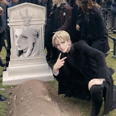 Highly detailed, High Quality, Masterpiece, beautiful, QueensGraveMeme, <lora:GrantGustinNextToOliverQueensGraveMeme:1>, 1boy, DimitriAfter, <lora:Char_FireEmblem_Dimitri:0.9>, smile