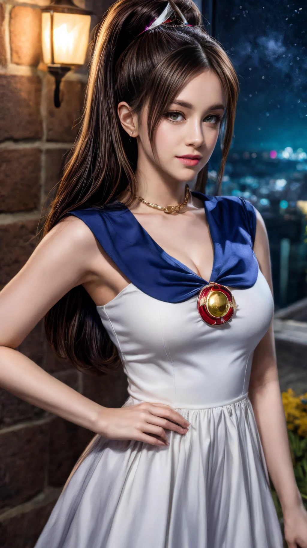 masterpiece, best quality, absurdres, 4k, 8k, uhd
create sailor moon, ((detailed sailor moon outfit, sailor dress, blue sailor collar)), moonlight, sky, glowy eyes, eerie, creepy, nightmarish, very bright colors, light particles, wallpaper art, cosmic energy, high detailed
<lora:add_detail:1.5>, sailormoon