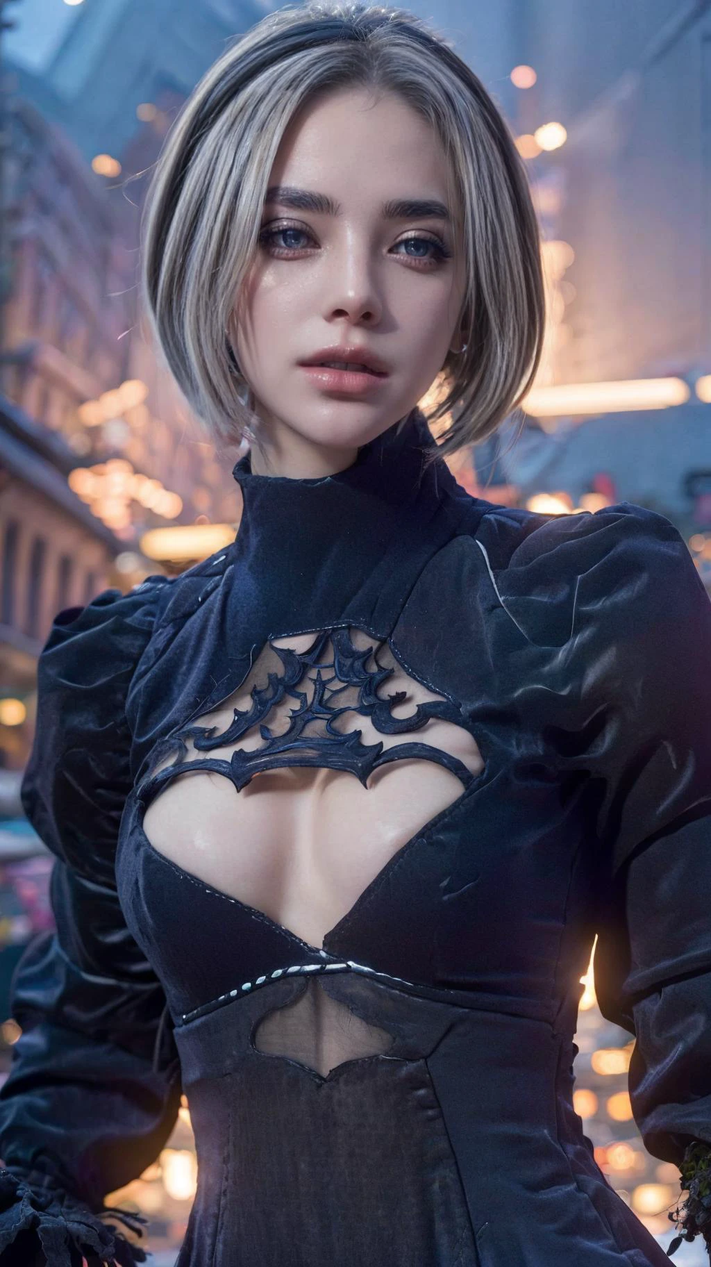 (Best Quality, Masterpiece:1.2), 4k, rating_explicit, photorealistic,
1girl, Solo, (beautiful detailed eyes, symmetric eyes), full body, in palace, more saturation, shooting light, cloudy sky, dark sky, very aesthetic
<lora:detail_slider_v4:5> <lora:XSArchi_137:0.4> <lora:A_Nier_2B:0.8> xn2b, yorha no. 2 type b <lora:2b-v1:0.8> blindfold, grey eyes,