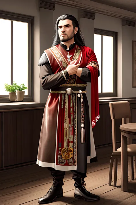 (full body) ([ancient Roman|native American] style:1.25) (male) (dwarf:1.2) (priest:1.2) (leather outfit:1.25) (building interior:1.25) (dynamic pose) (stoic:1.2) BREAK
(digital art sharp focus highly detailed intricate ultra detailed textures detailed background 8K) nice hands perfect hands BREAK
<lora:subject GoodHands-beta2:1>